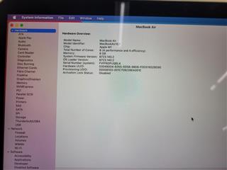 APPLE MACBOOK AIR M1/8GB Ram/256gb SSD - A2337